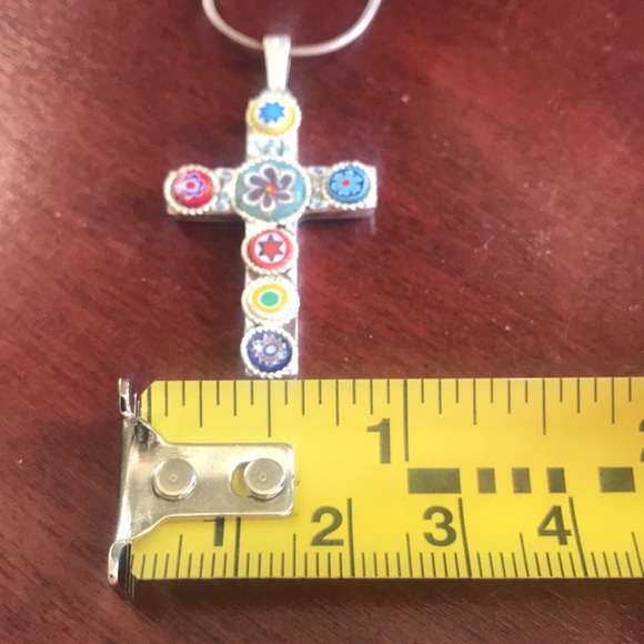 ITALIAN Sterling Silver Set Handcrafted Millefiori Artisan Glass Bought In Italy - Picture 9 of 10